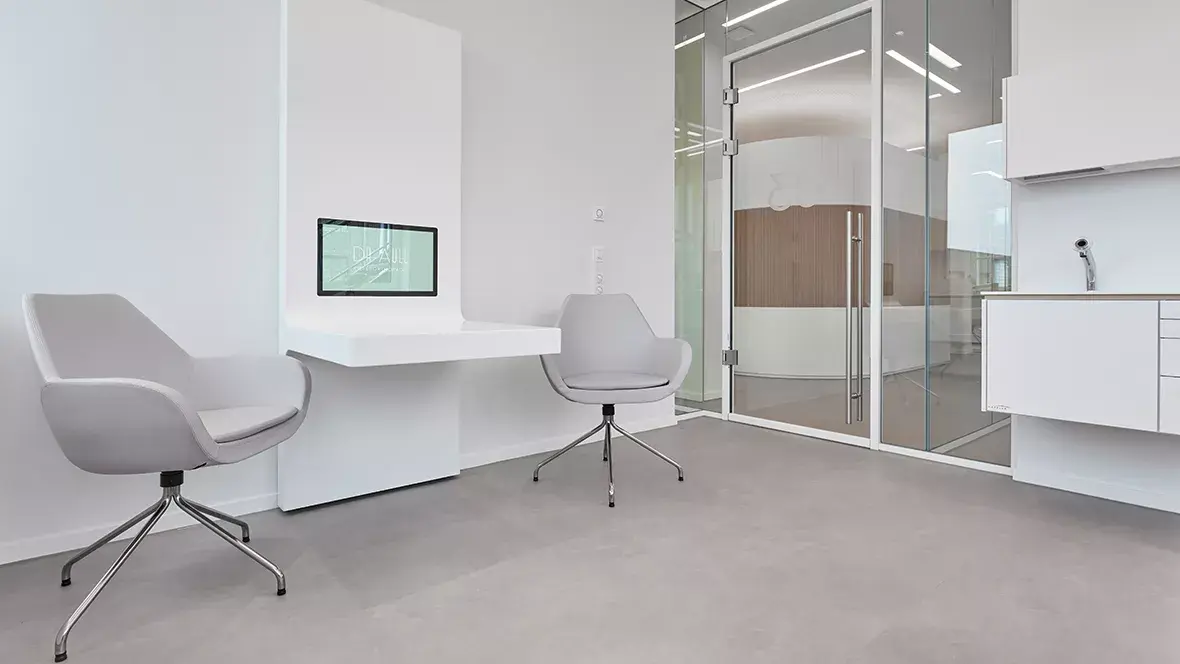 Piso vinílico em manta, Forbo, cód. 12472 Eternal Material Mortar Textured Concrete